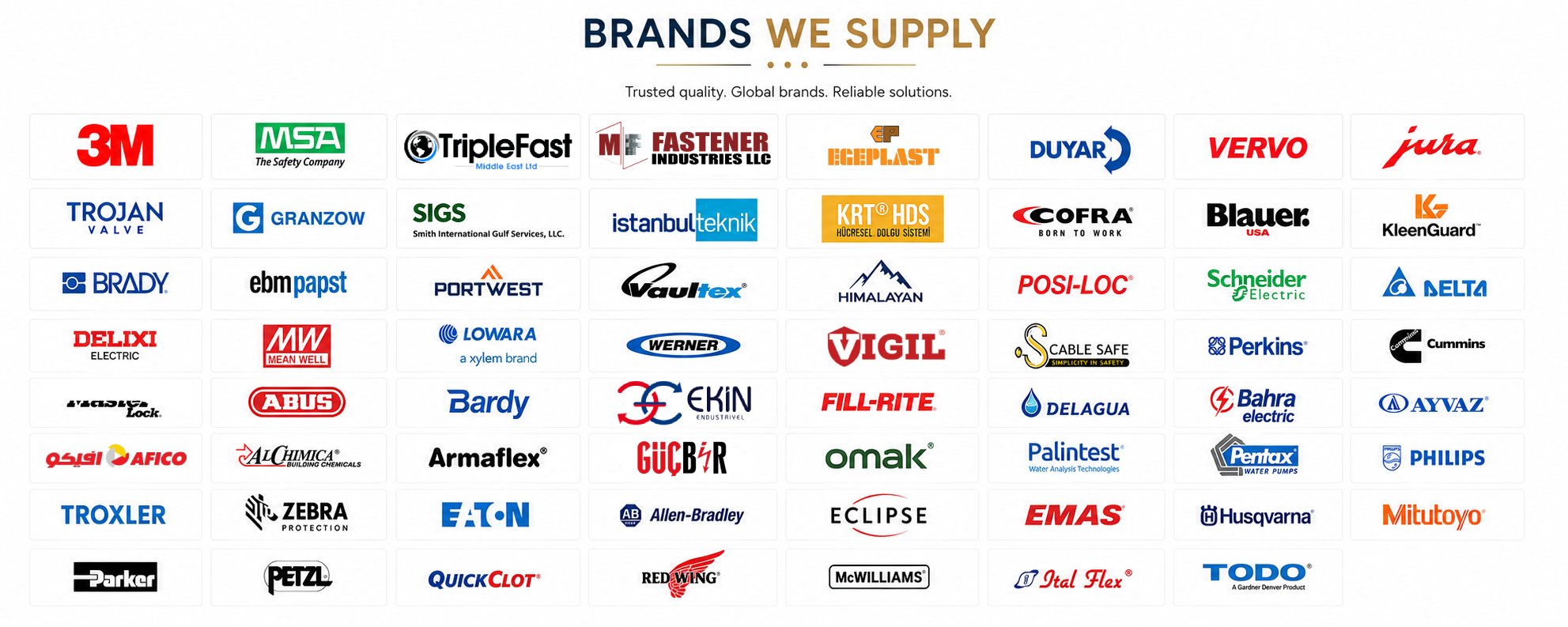 Brands We Supply